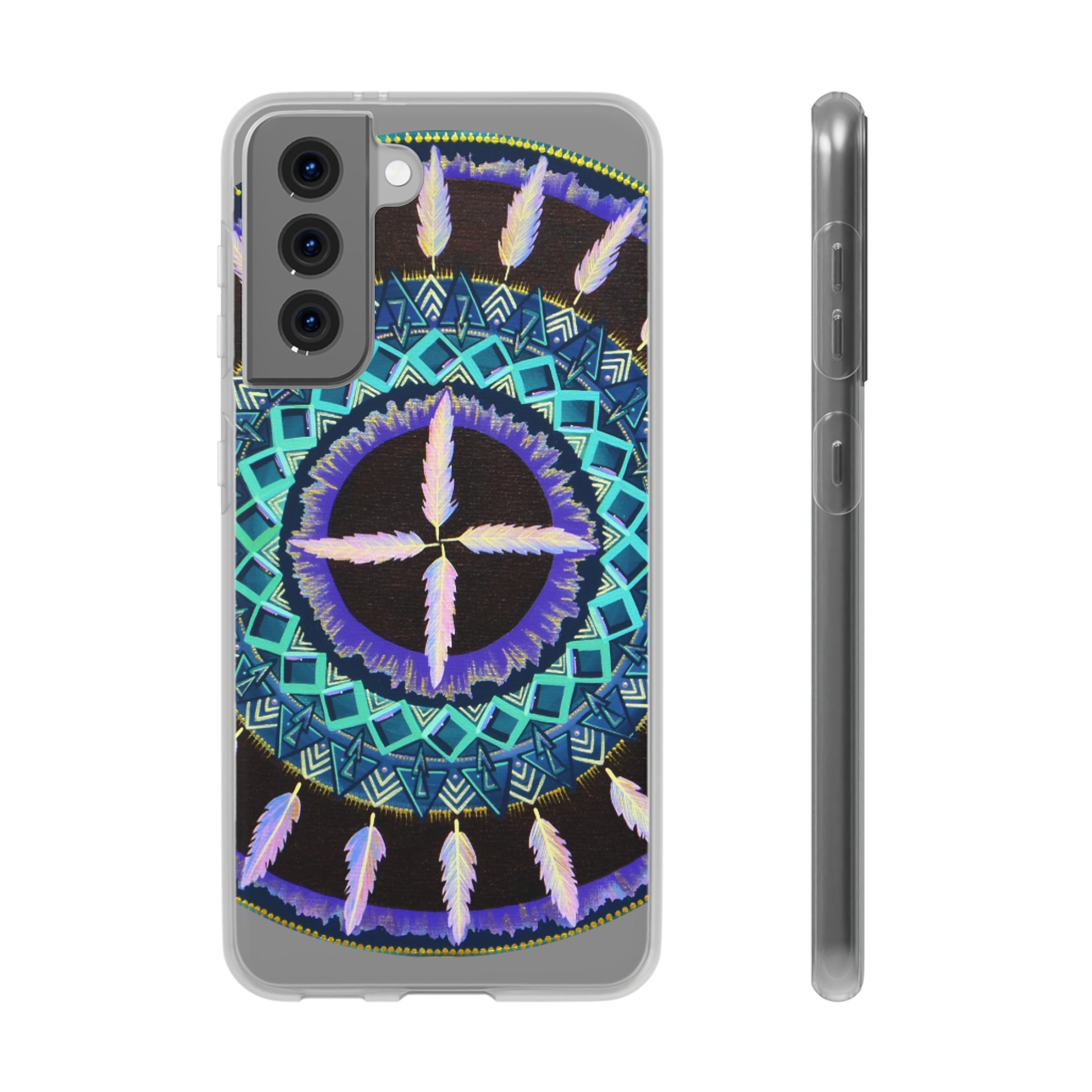 "Cuatro Vientos" Art Phone Armor (slim-fit) - Blue Flame Array Samsung Galaxy S21 Phone Case