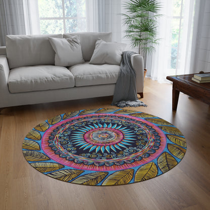 "Mandalamirananda" Round Rug