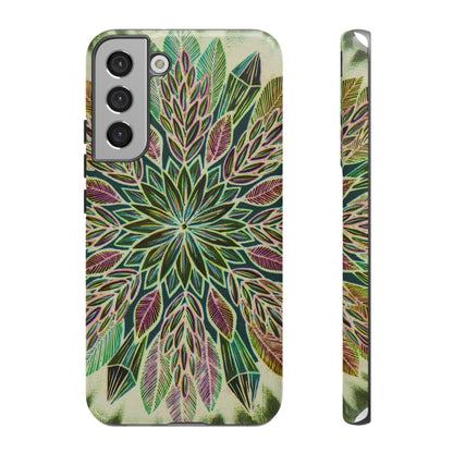 "Krystalhoja Verde" Art Phone Armor - Blue Flame Array Samsung Galaxy S22 Plus / Glossy Phone Case