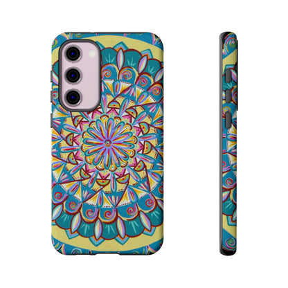 "Almandalayana" Art Phone Armor - Blue Flame Array Samsung Galaxy S23 Plus / Matte Phone Case