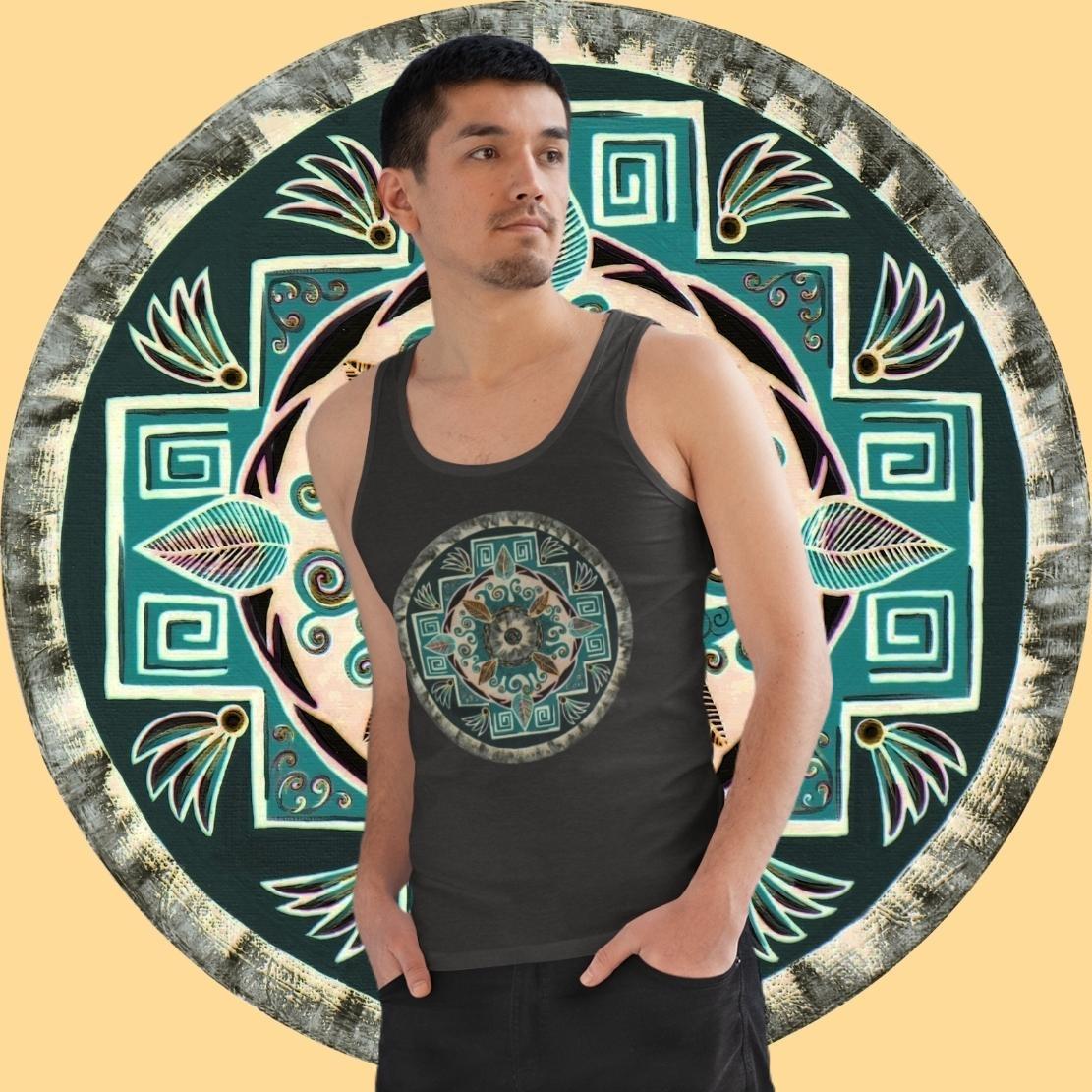 "Hojachakanazura" Lords Organic Tank Top - Blue Flame Array Tank Top