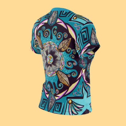 "Hojachakana" Ladies T-Shirt - Blue Flame Array All Over Prints