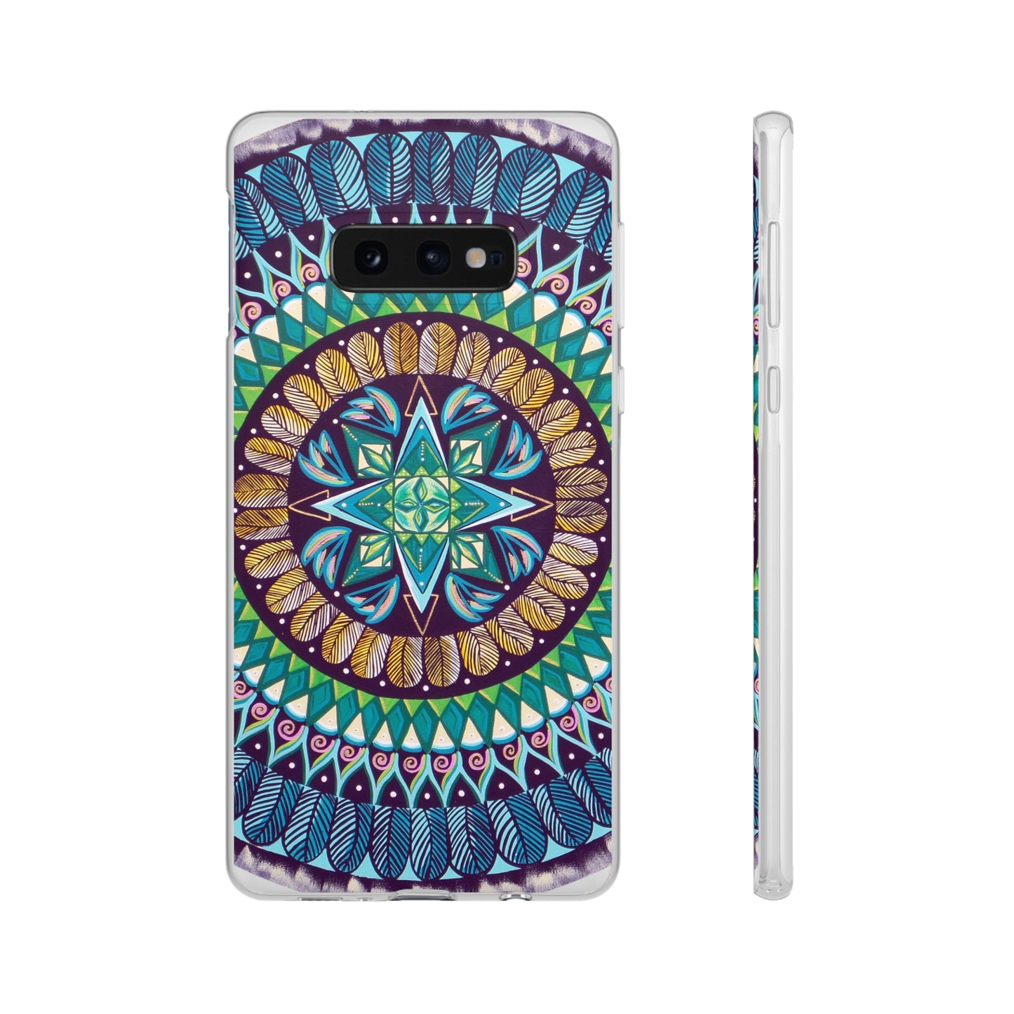 "AquilazurA Kryst'dala" Art Phone Armor (slim-fit) - Blue Flame Array Samsung Galaxy S10E with gift packaging Phone Case