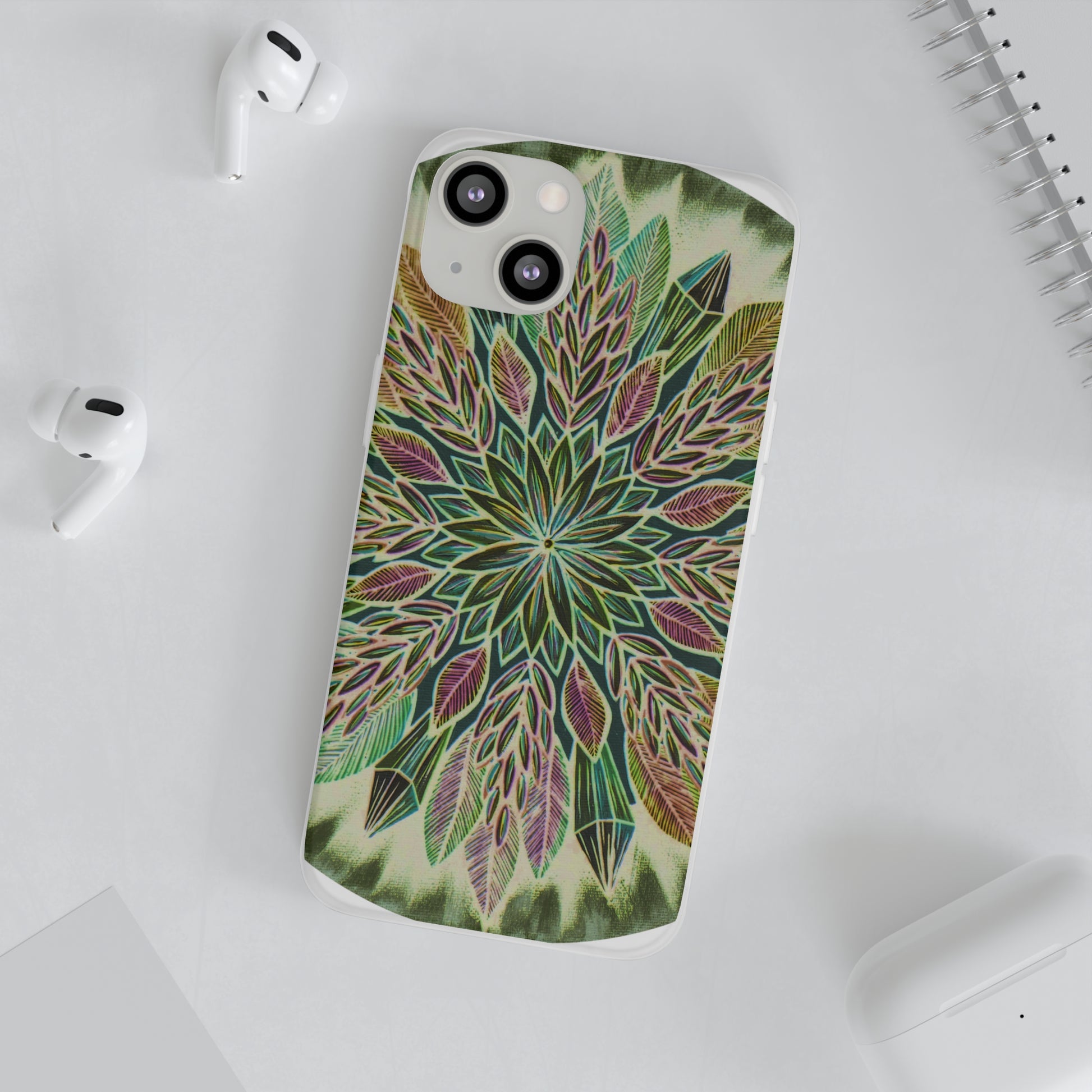 "Krystalhoja Verde" Art Phone Armor (slim-fit) - Blue Flame Array Phone Case