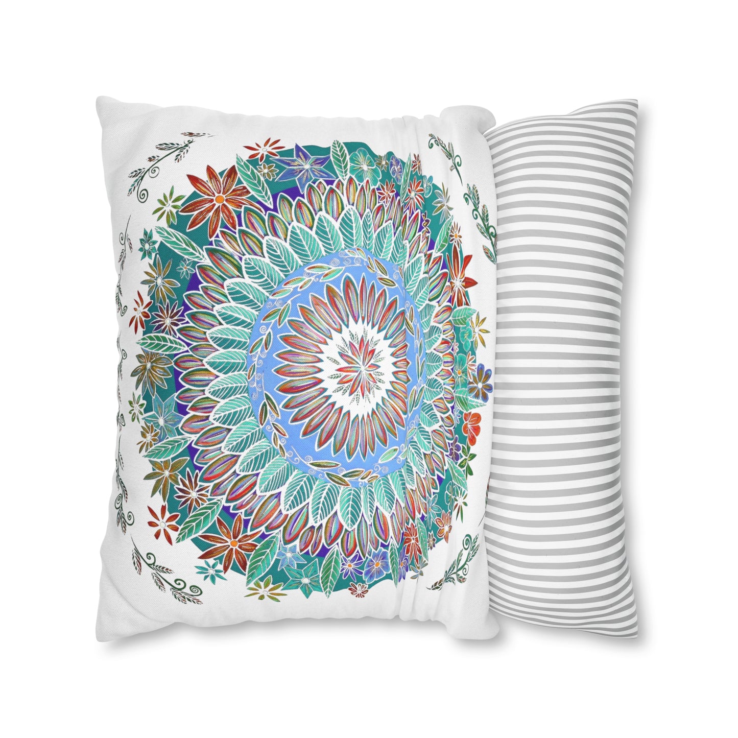 "Mandalavida Blanka" Dreamcatcher Pillow Cover