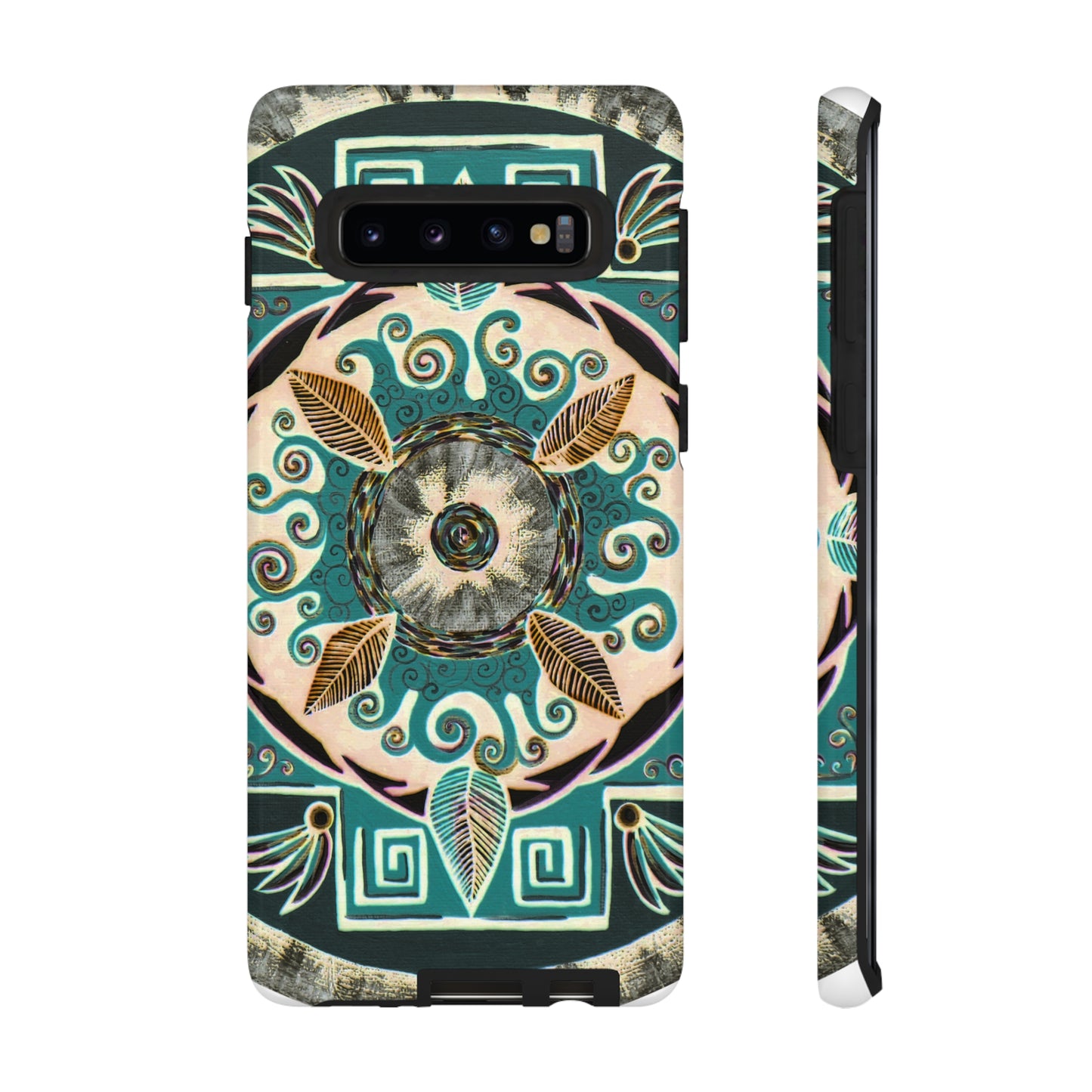 "Hojachakanazura" Art Phone Armor - Blue Flame Array Samsung Galaxy S10 / Glossy Phone Case