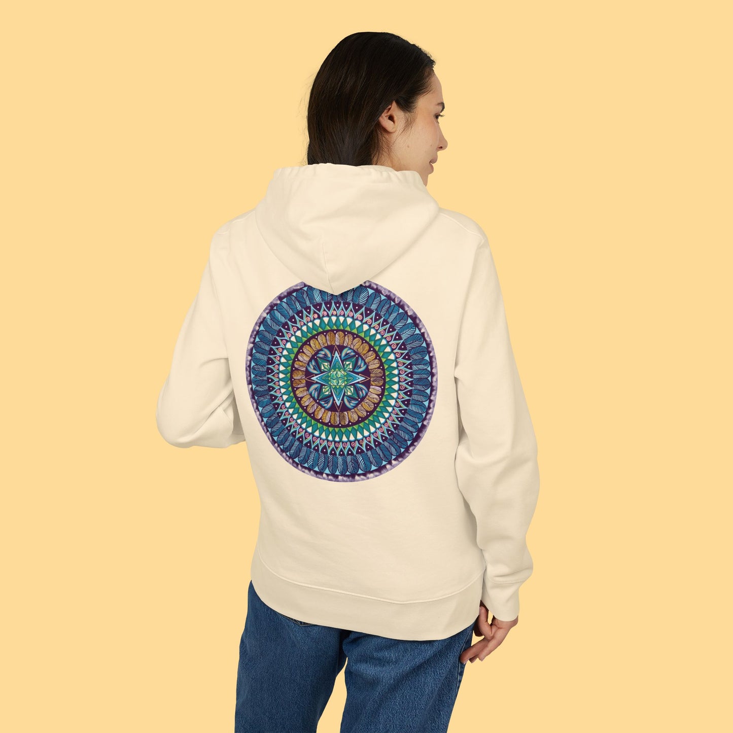 "Aquilazura Krystdala" Organic Cruiser Hoodie (Font&Back Print)