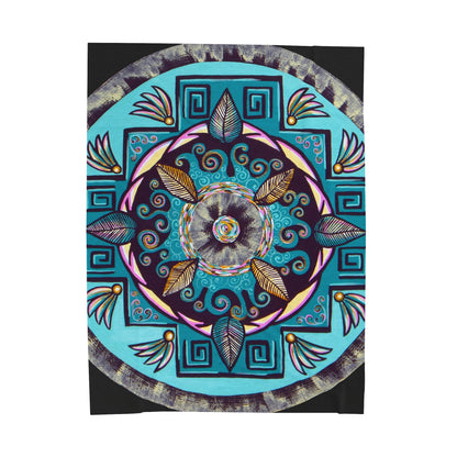 "Hojachakana" Dreamcatcher Blanket - Blue Flame Array All Over Prints