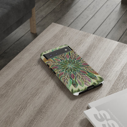 "Krystalhoja Verde" Art Phone Armor - Blue Flame Array Phone Case