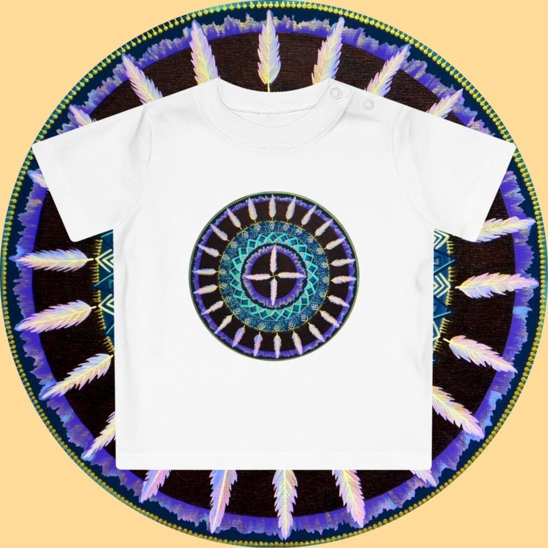 "Cuatro Vientos" Organic Baby Tee - Blue Flame Array Kids clothes