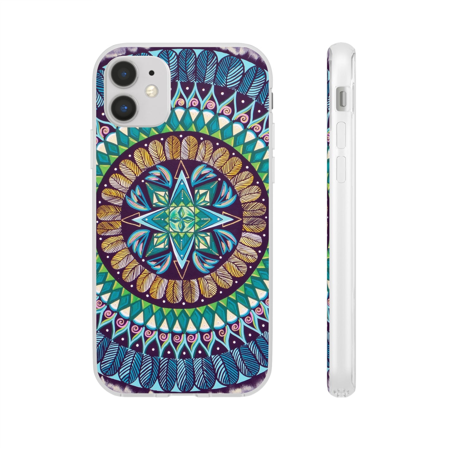 "AquilazurA Kryst'dala" Art Phone Armor (slim-fit) - Blue Flame Array iPhone 11 Phone Case