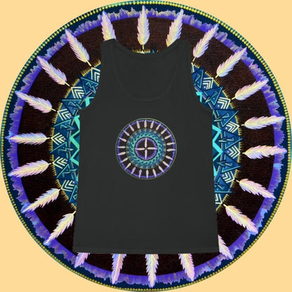 "Cuatro Vientos" Ladies Organic Tank Top - Blue Flame Array Tank Top