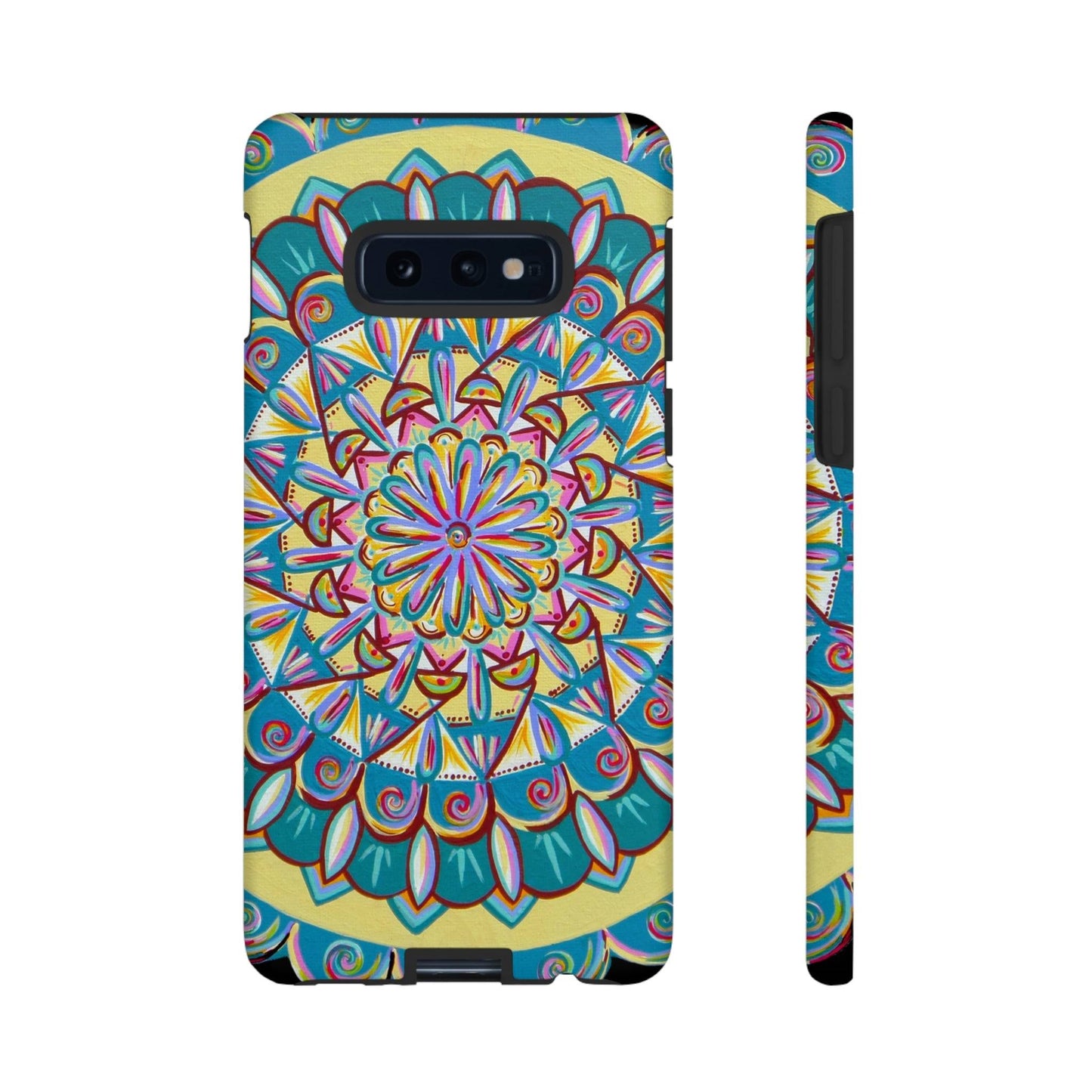 "Almandalayana" Art Phone Armor - Blue Flame Array Samsung Galaxy S10E / Matte Phone Case