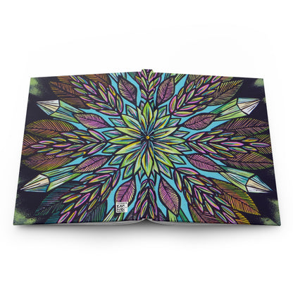 "Krystalhoja" Hardcover Journal - Blue Flame Array Paper products