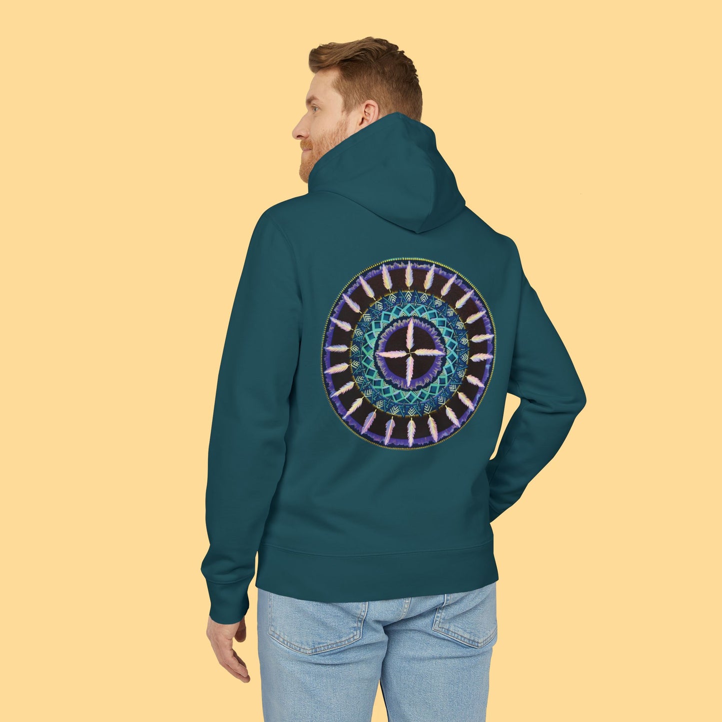 "Cuatro Vientos" Organic Cruiser Hoodie (Font&Back Print)