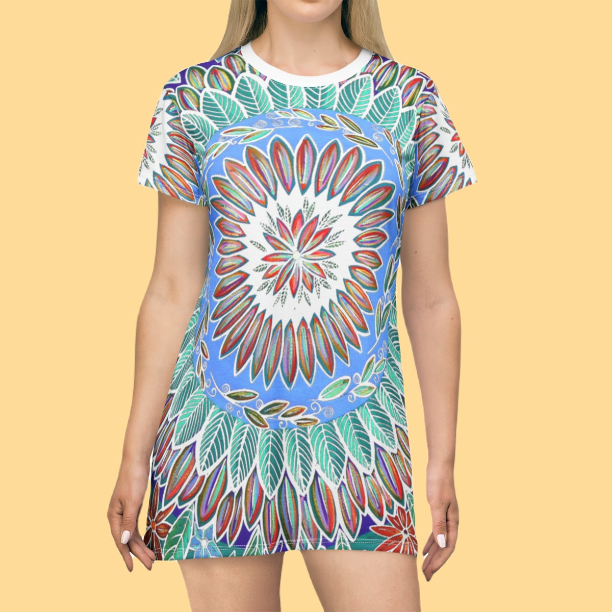 "Mandalavida Blanka" Ladies T-Shirt Dress