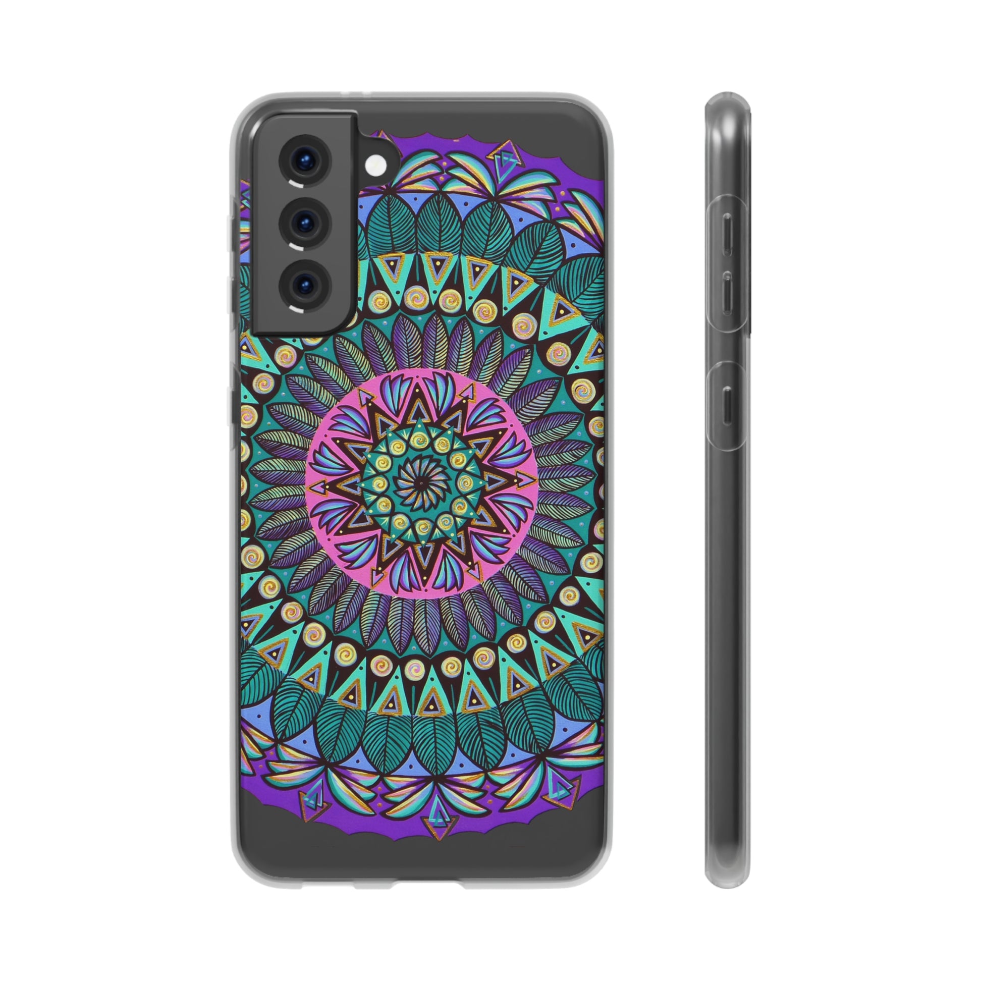 "Mandaladiosa" Art Phone Armor (slim-fit) - Blue Flame Array Samsung Galaxy S21 Plus Phone Case