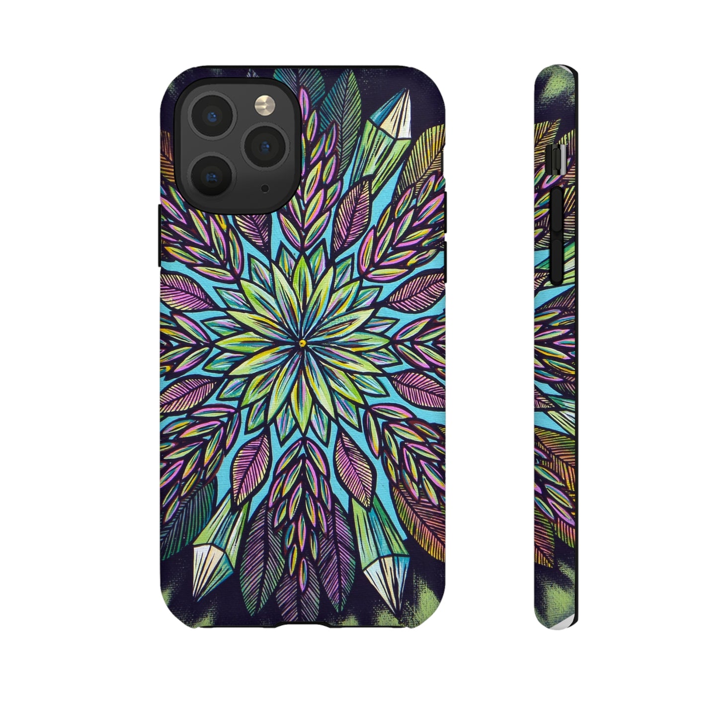 "Krystalhoja" Art Phone Armor - Blue Flame Array iPhone 11 Pro / Matte Phone Case