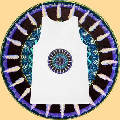 "Cuatro Vientos" Ladies Organic Tank Top - Blue Flame Array Tank Top