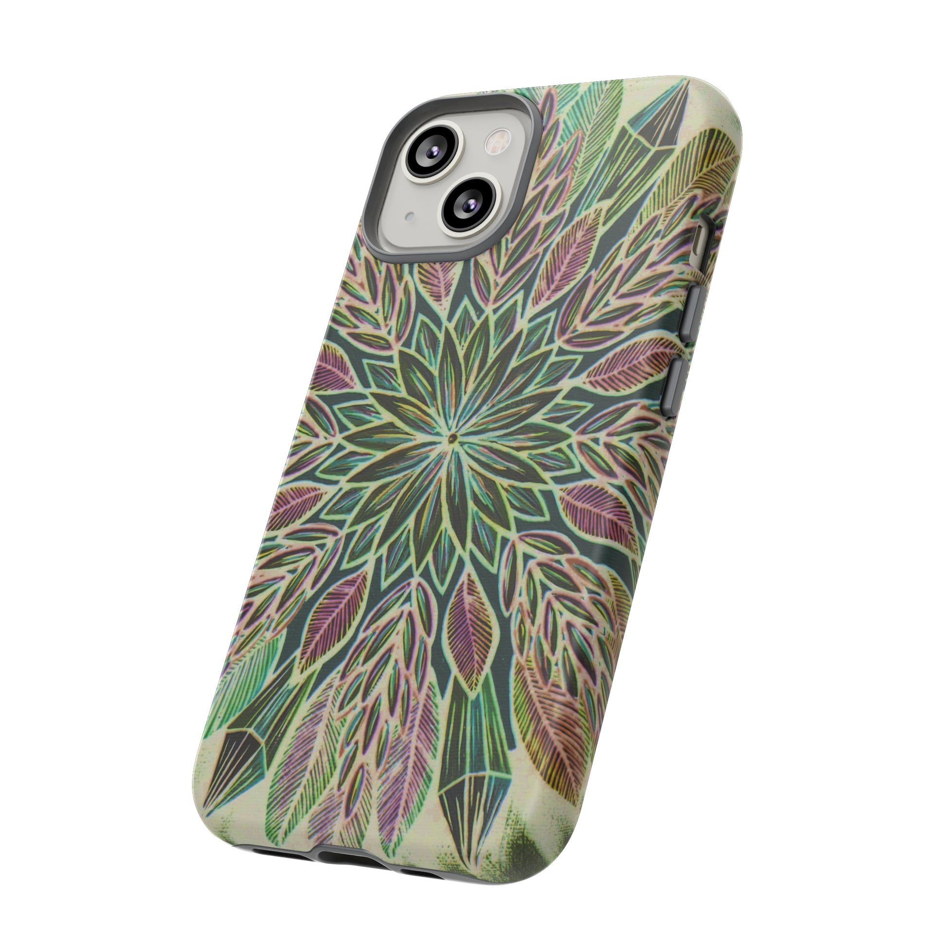 "Krystalhoja Verde" Art Phone Armor - Blue Flame Array Phone Case