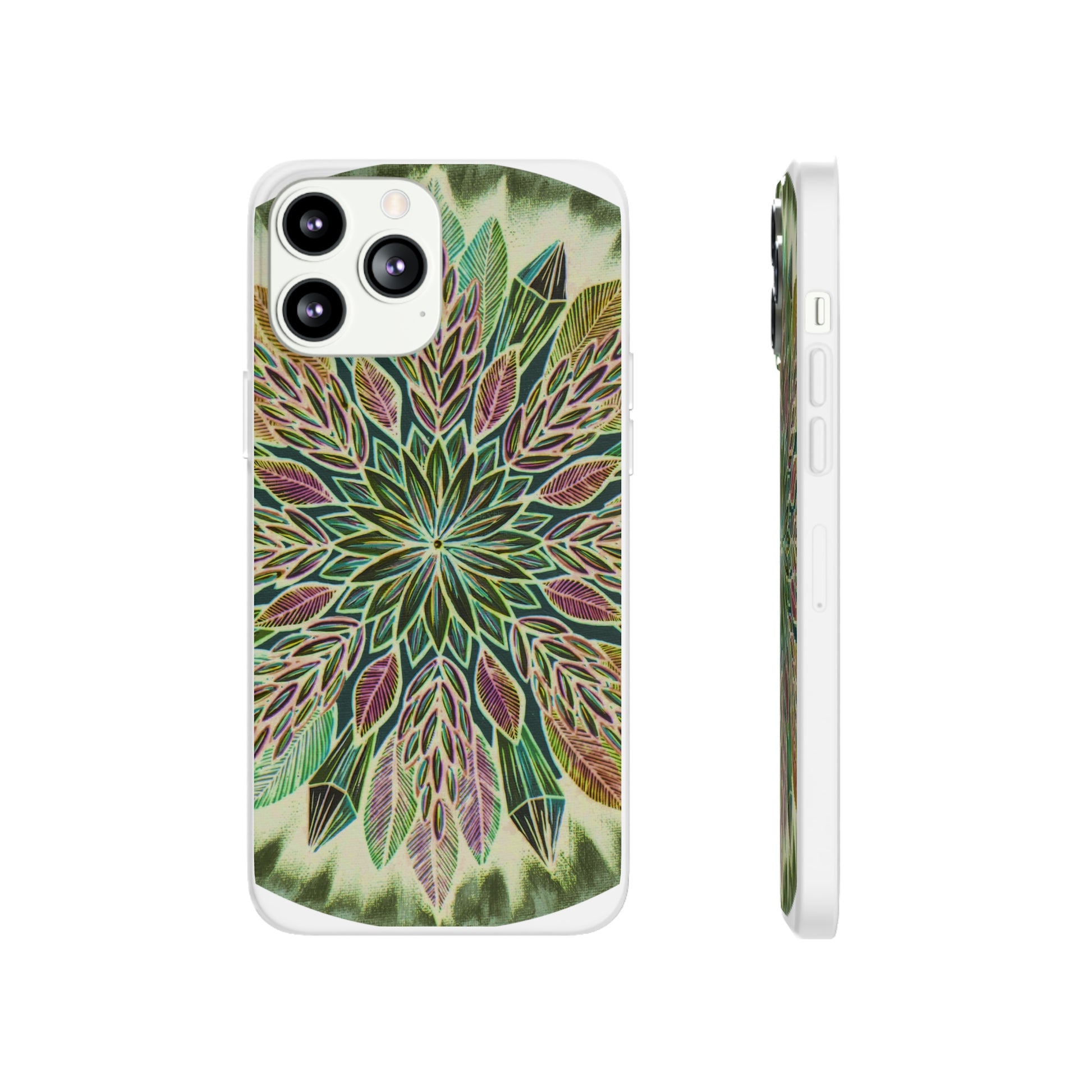 "Krystalhoja Verde" Art Phone Armor (slim-fit) - Blue Flame Array iPhone 13 Pro Max with gift packaging Phone Case