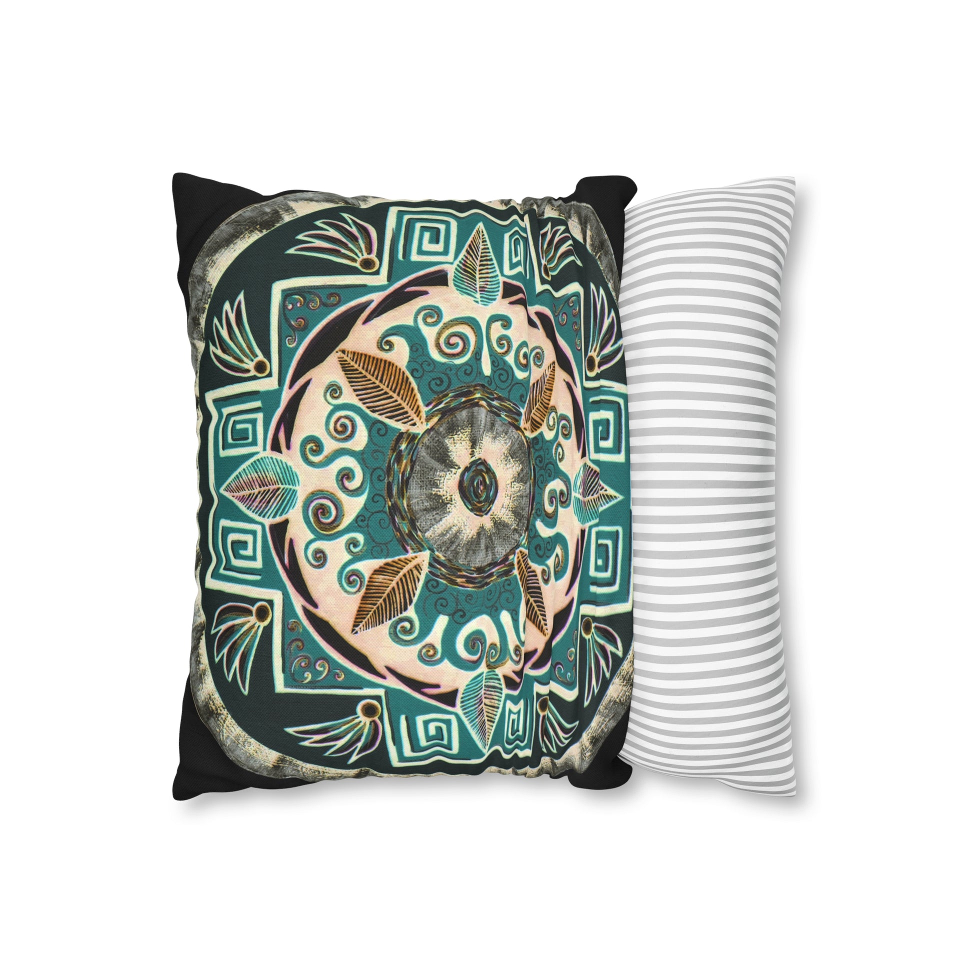 "Hojachakanazura" Dreamcatcher Pillow Cover - Blue Flame Array Home Decor