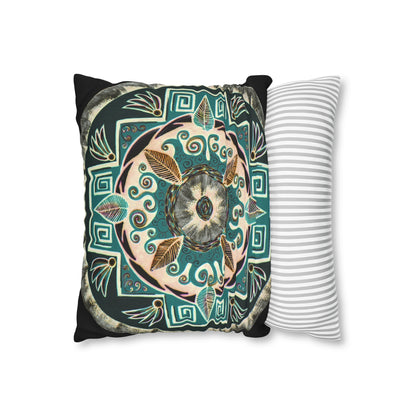 "Hojachakanazura" Dreamcatcher Pillow Cover - Blue Flame Array Home Decor