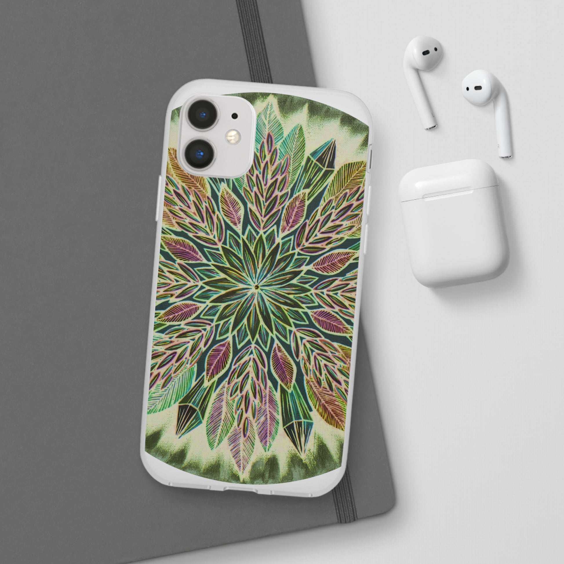 "Krystalhoja Verde" Art Phone Armor (slim-fit) - Blue Flame Array Phone Case