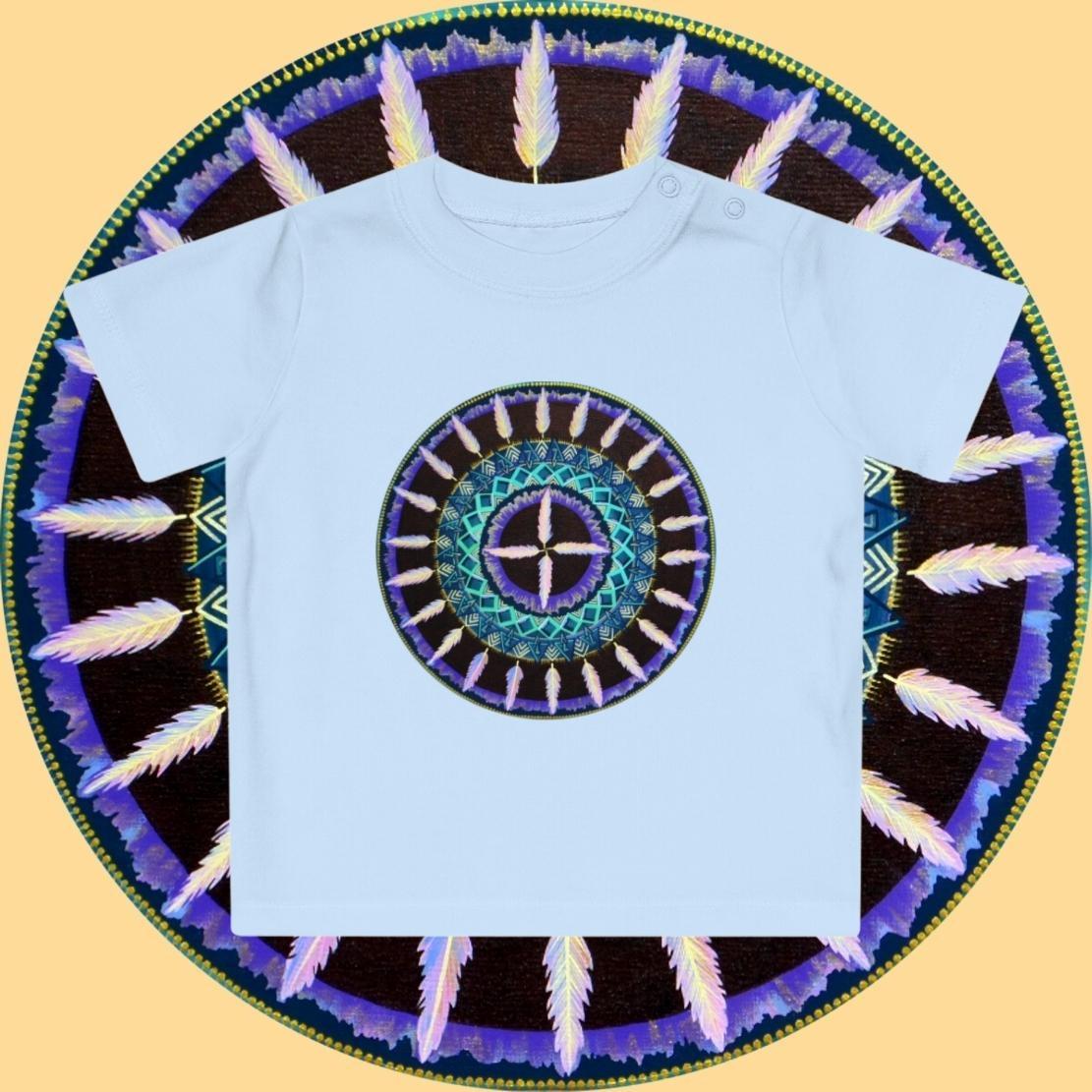 "Cuatro Vientos" Organic Baby Tee - Blue Flame Array Kids clothes