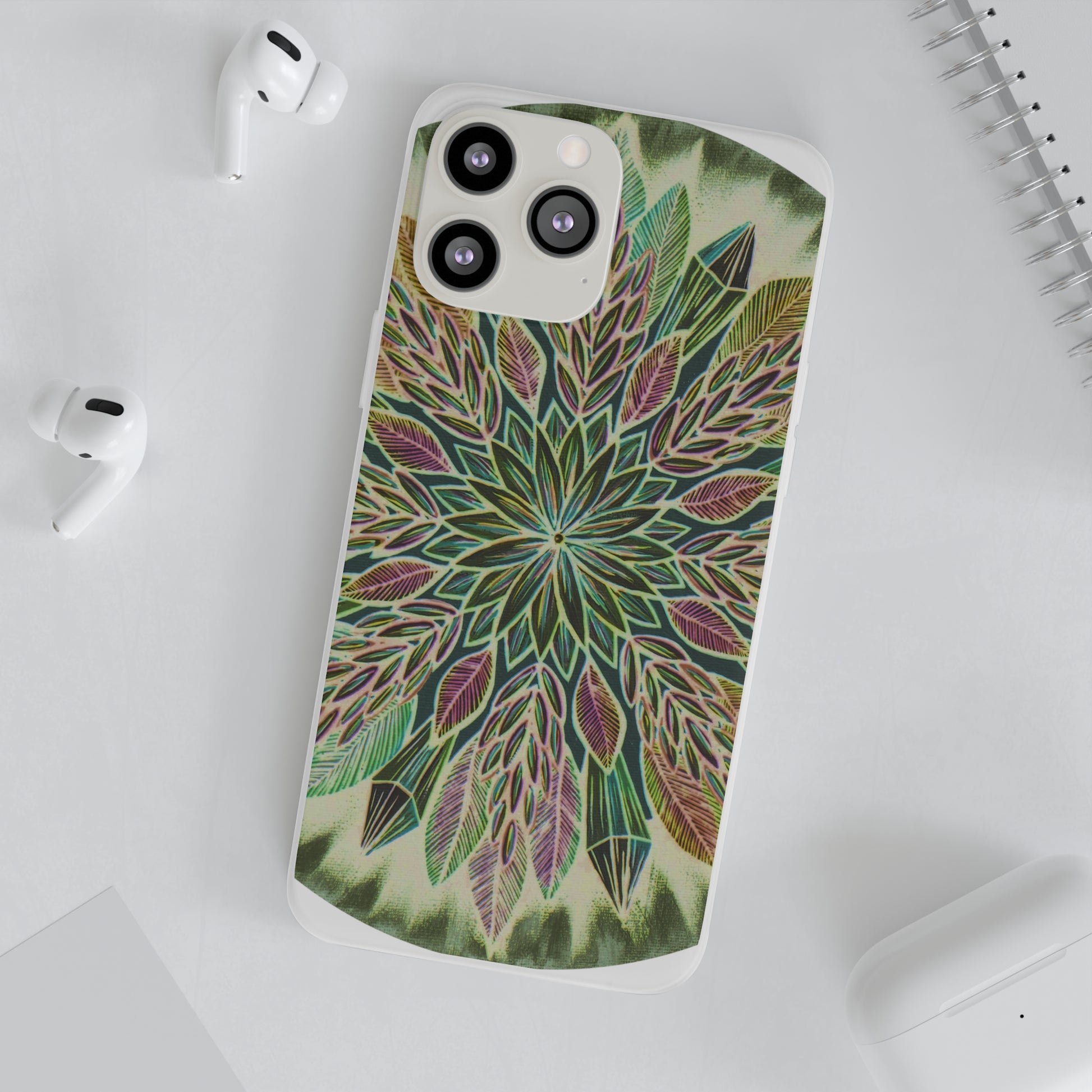 "Krystalhoja Verde" Art Phone Armor (slim-fit) - Blue Flame Array Phone Case