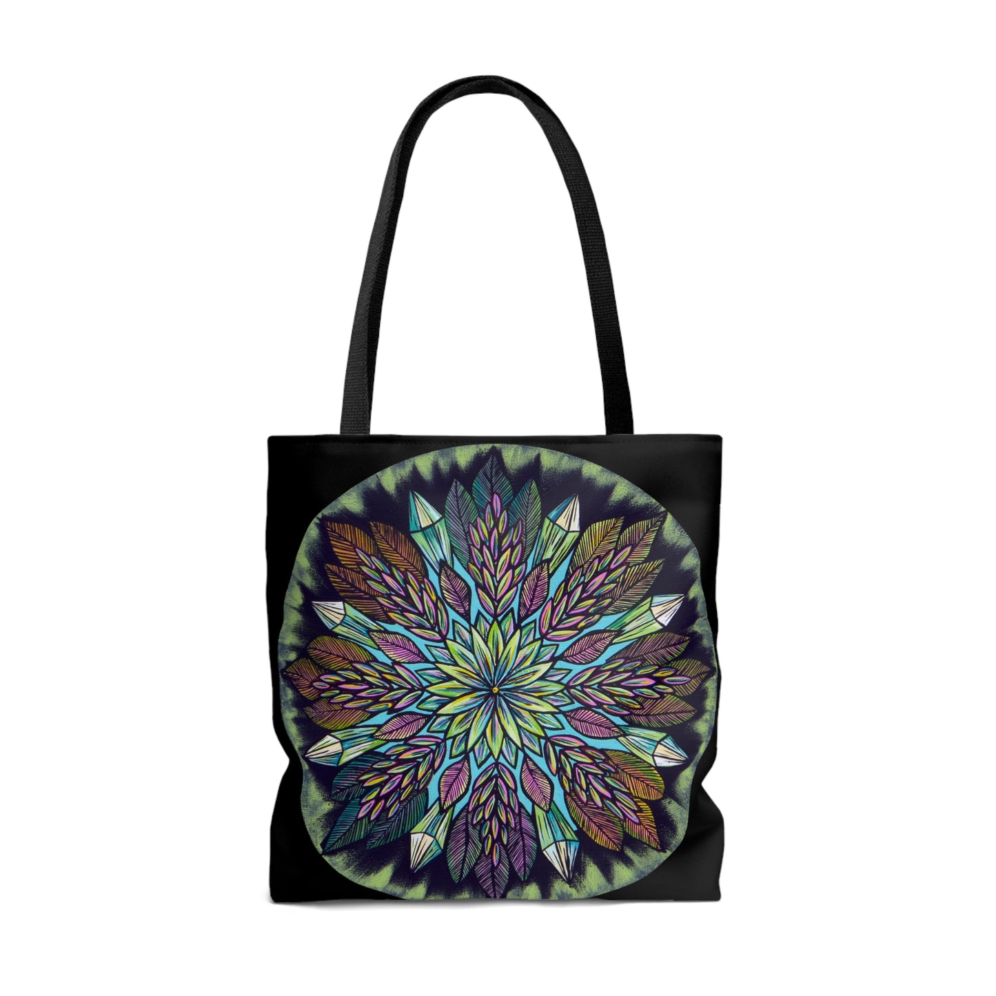 "Krystalhoja" Tote Bag (All-Over-Print) - Blue Flame Array Bags