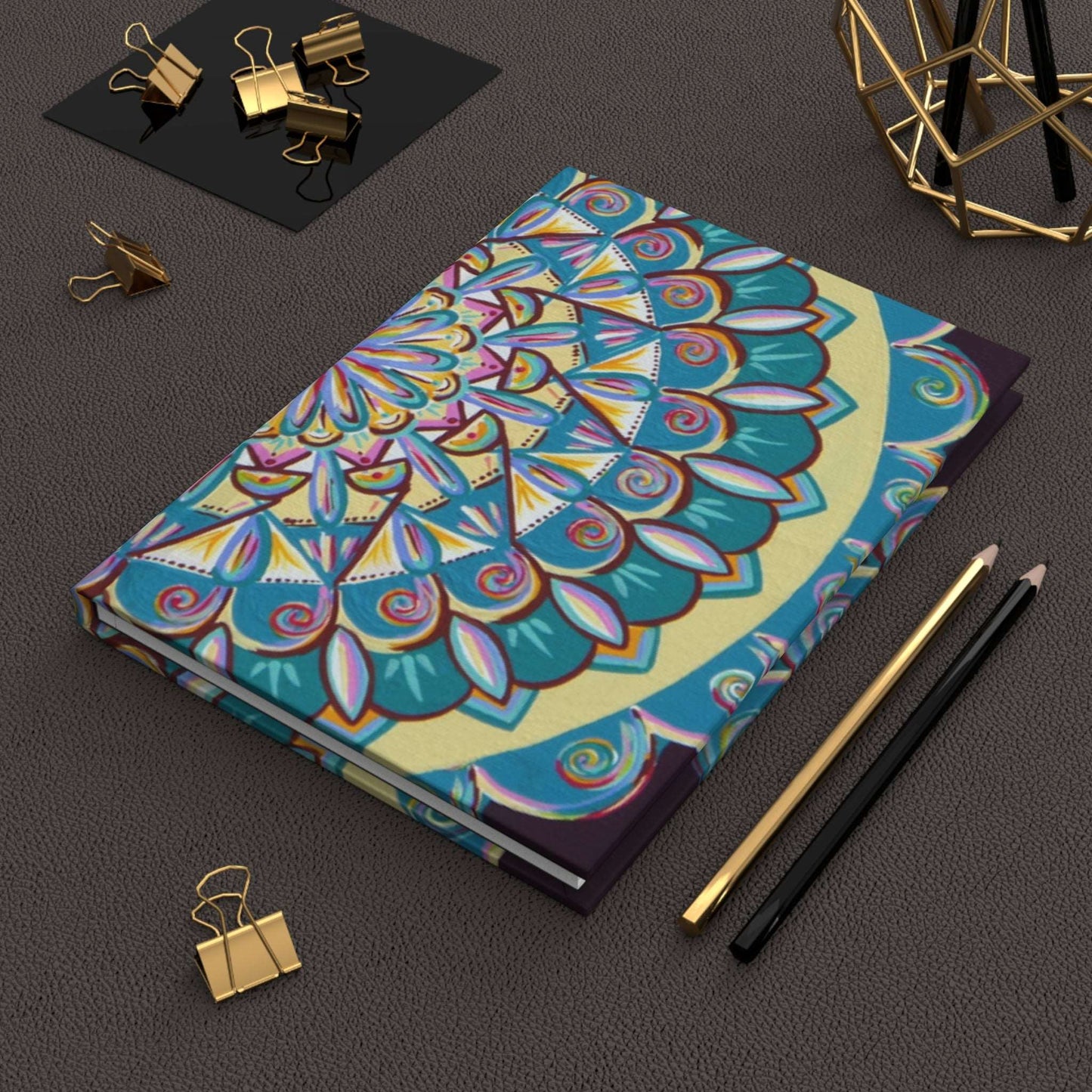 "Almandalayana" Hardcover Journal - Blue Flame Array Journal Paper products