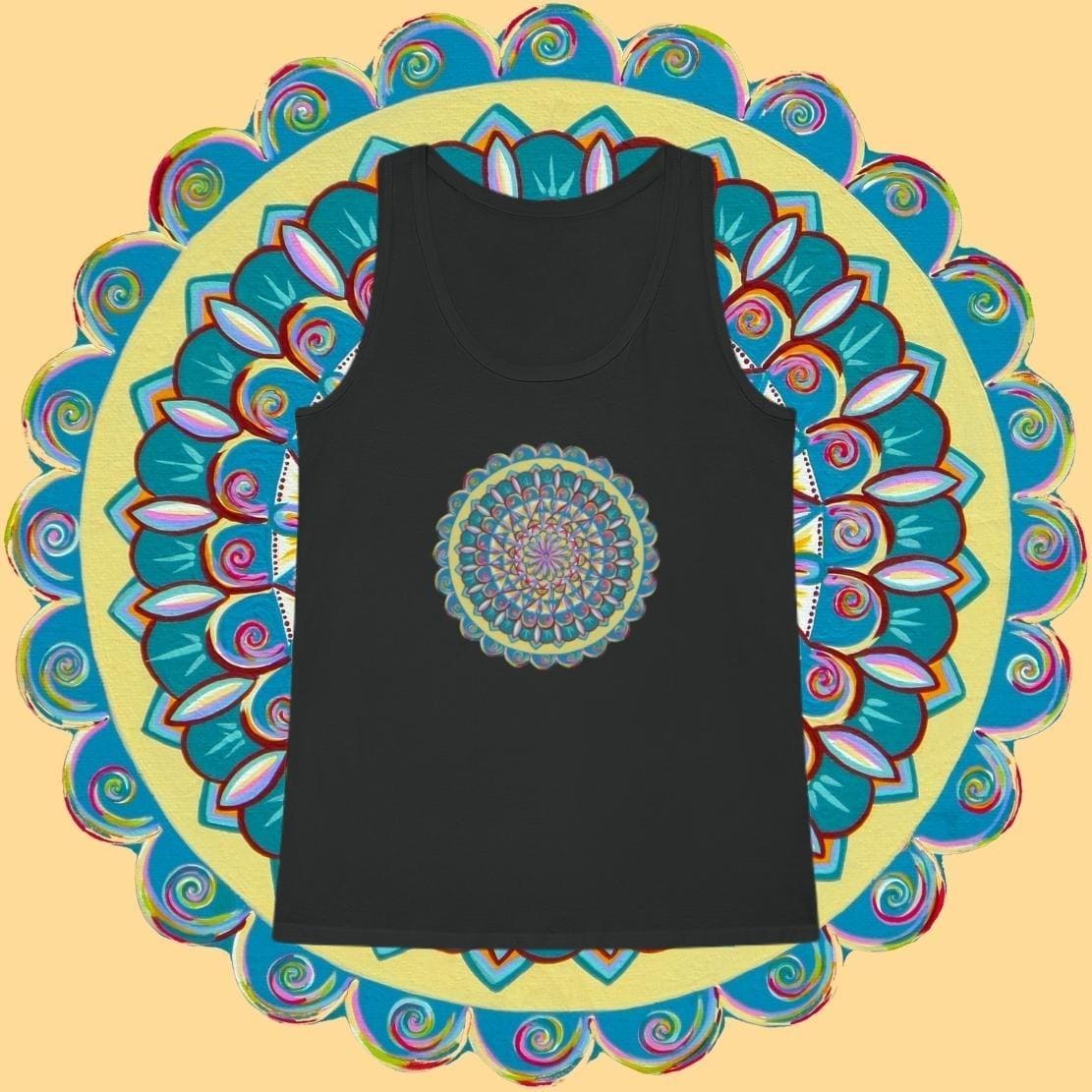 "Almandalayana" Ladies Organic Tank Top - Blue Flame Array Tank Top