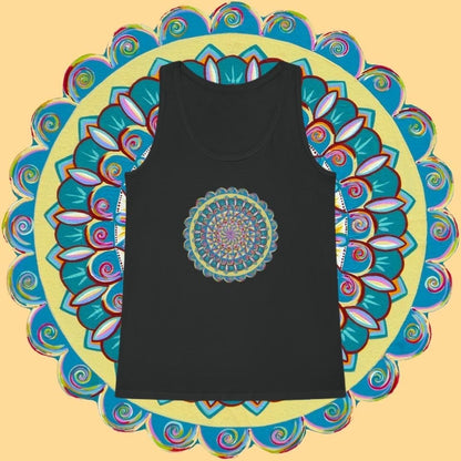 "Almandalayana" Ladies Organic Tank Top - Blue Flame Array Tank Top