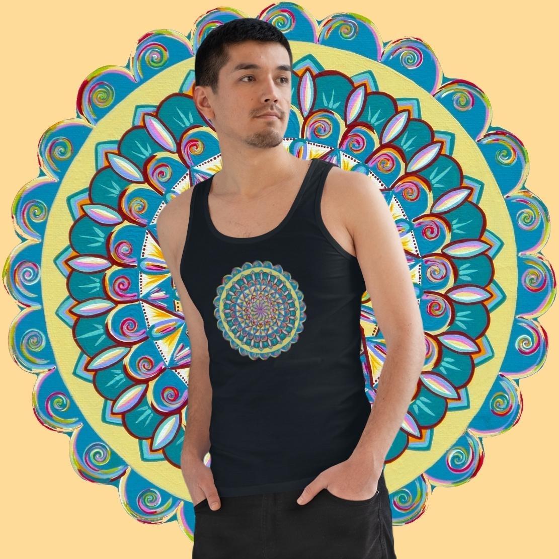 "Almandalayana" Lords Organic Tank Top - Blue Flame Array Tank Top