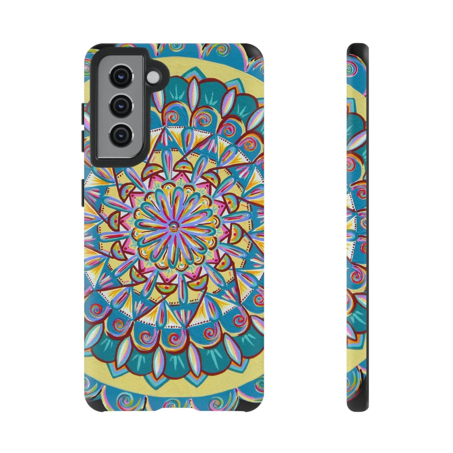 "Almandalayana" Art Phone Armor - Blue Flame Array Samsung Galaxy S21 / Matte Phone Case