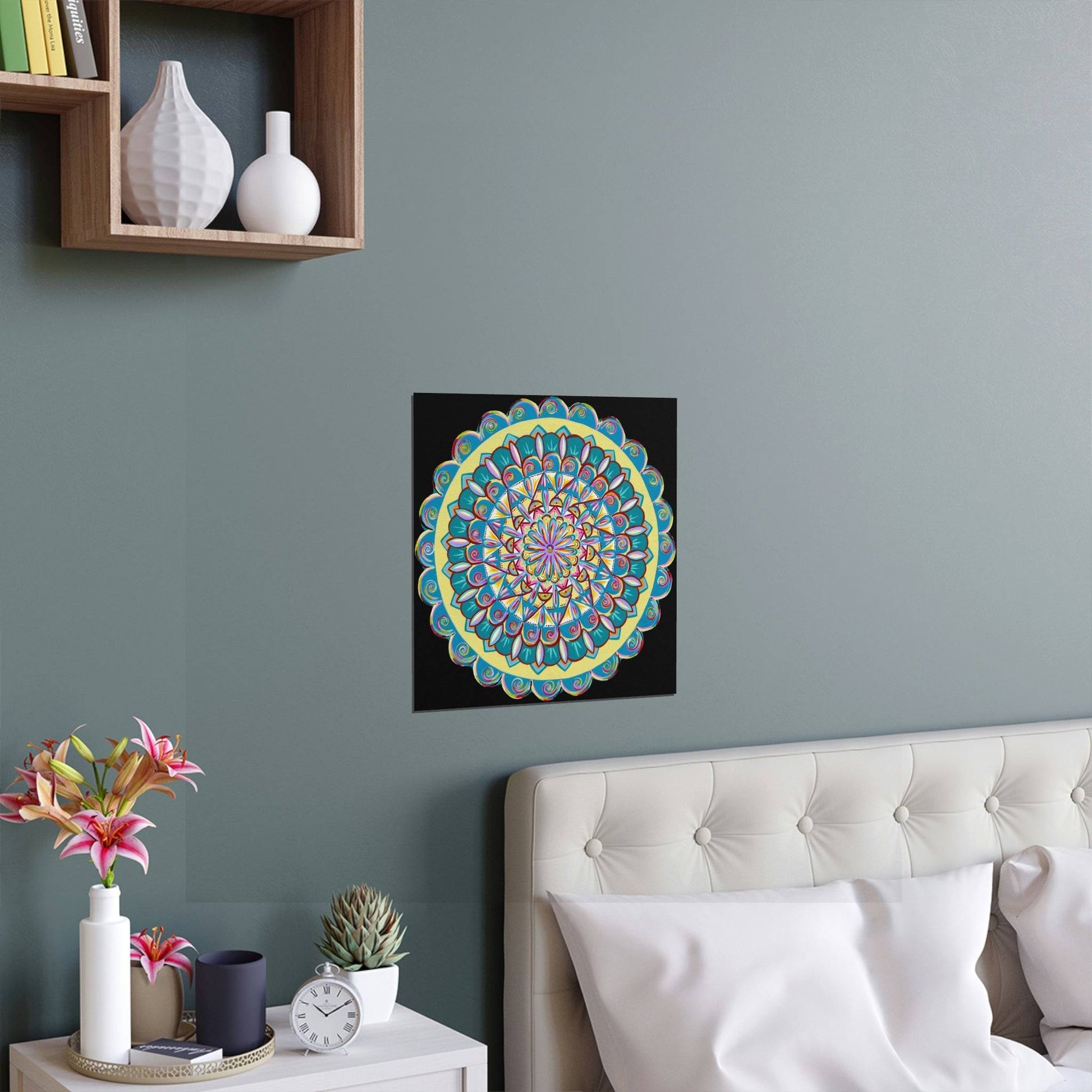 "Almandalayana" Fine Art Posters - Blue Flame Array Poster