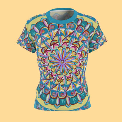 "Almandalayana" Ladies T-Shirt - Blue Flame Array All Over Prints