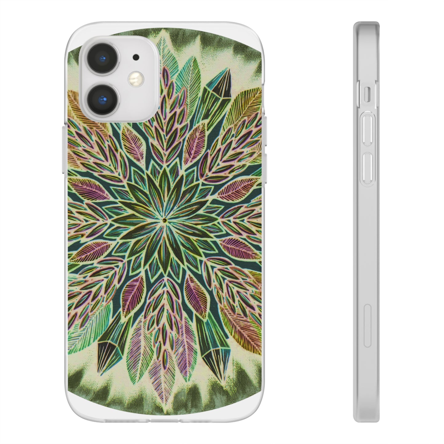 "Krystalhoja Verde" Art Phone Armor (slim-fit) - Blue Flame Array iPhone 12 Phone Case