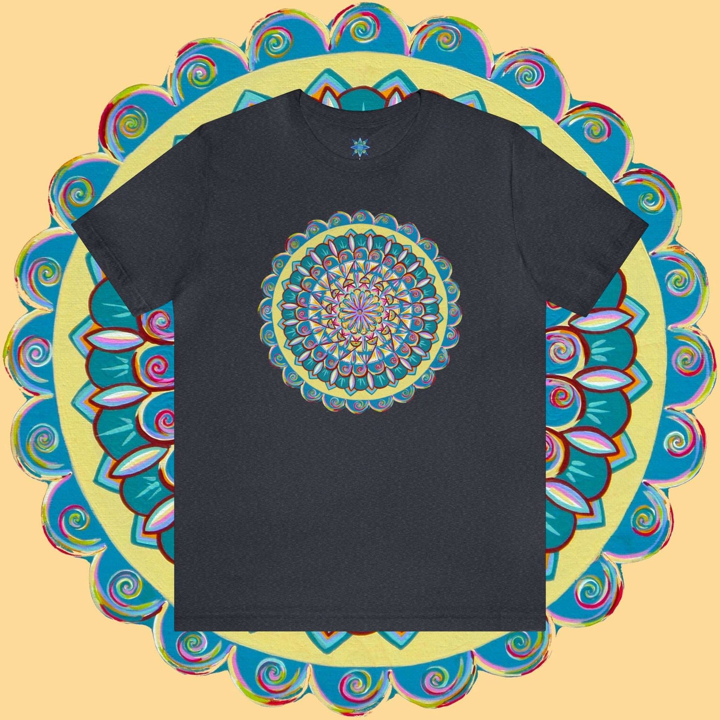 "Almandalayana" Lords & Ladies Tee - Blue Flame Array Heather Navy / S T-Shirt