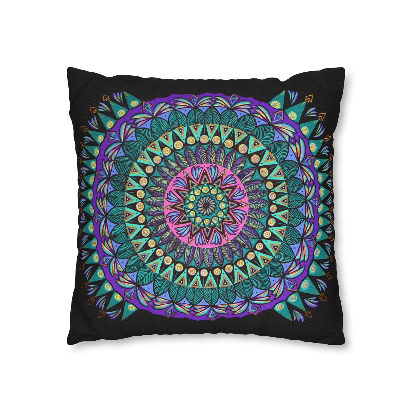 "Mandaladiosa" Dreamcatcher Pillow Cover - Blue Flame Array Home Decor