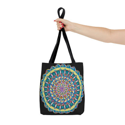 "Almandalayana" Tote Bag (All-Over-Print) - Blue Flame Array Bags