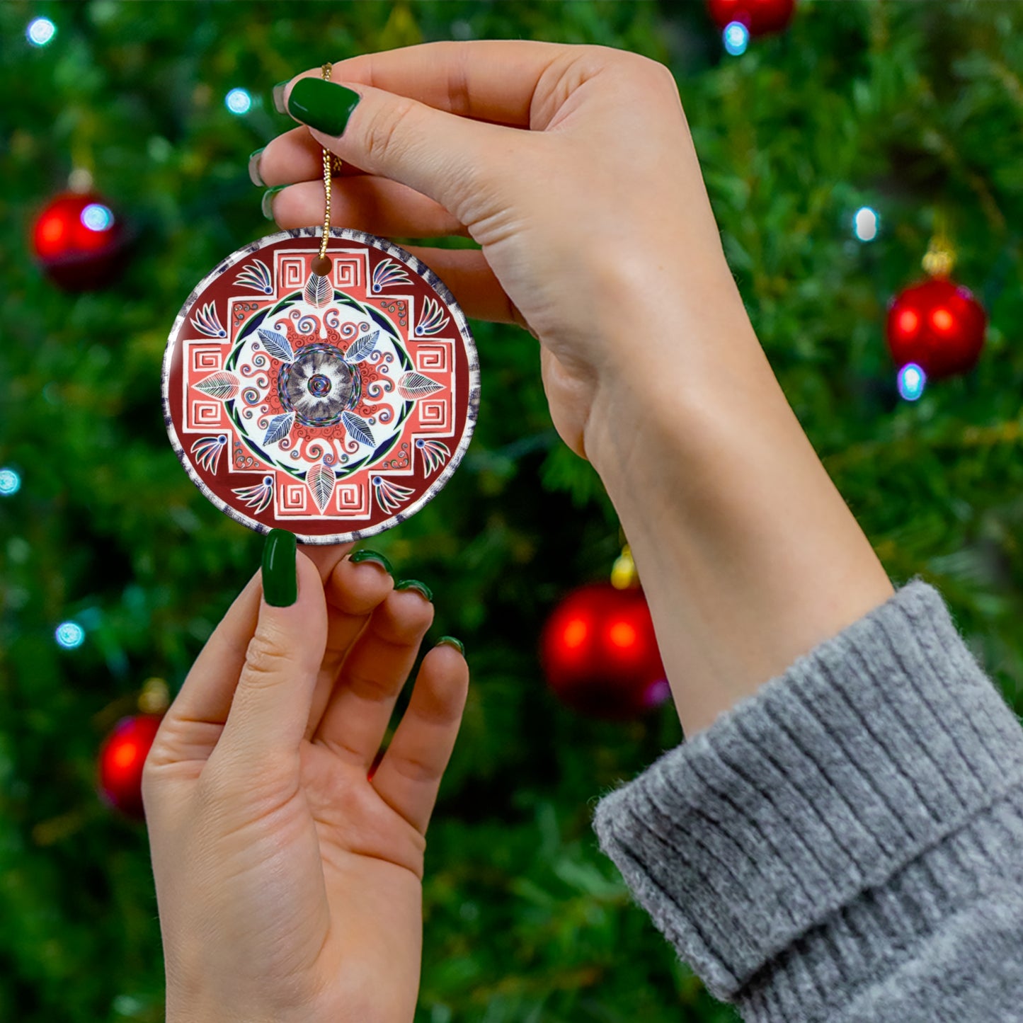 "Rojachakana" Ceramic Ornament