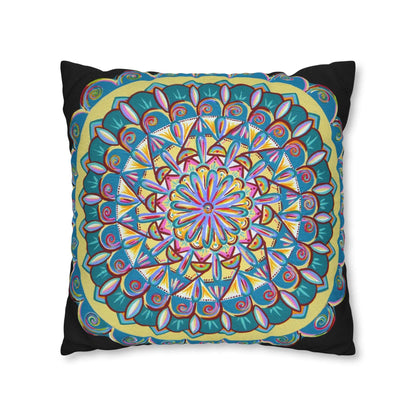 "Almandalayana" Dreamcatcher Pillow Cover - Blue Flame Array Home Decor