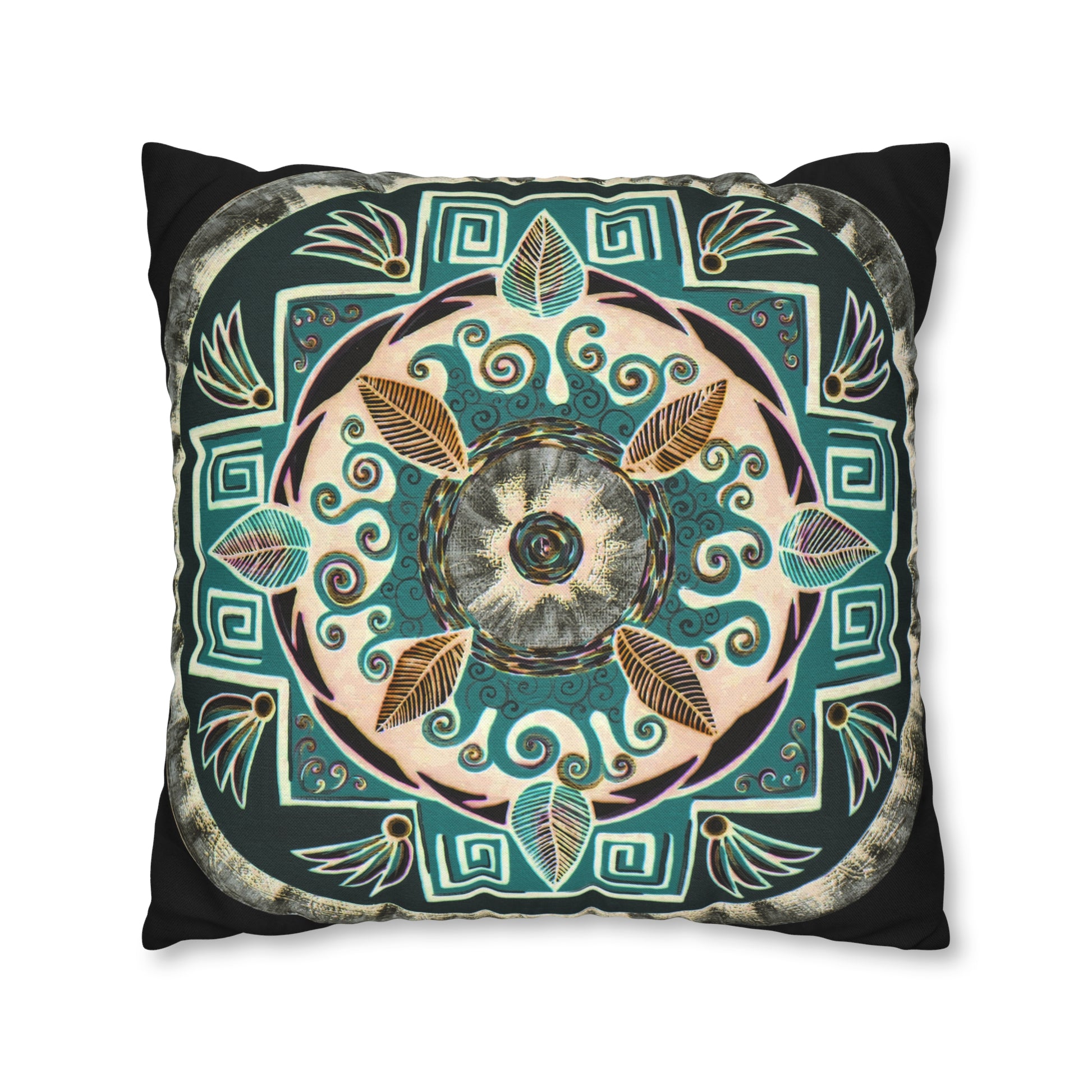 "Hojachakanazura" Dreamcatcher Pillow Cover - Blue Flame Array Home Decor