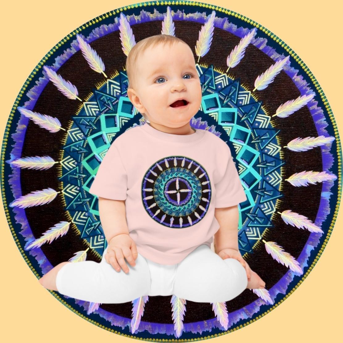 "Cuatro Vientos" Organic Baby Tee - Blue Flame Array Kids clothes