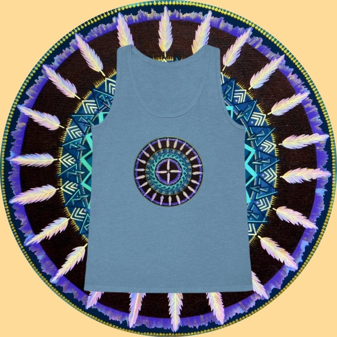 "Cuatro Vientos" Ladies Organic Tank Top - Blue Flame Array Tank Top