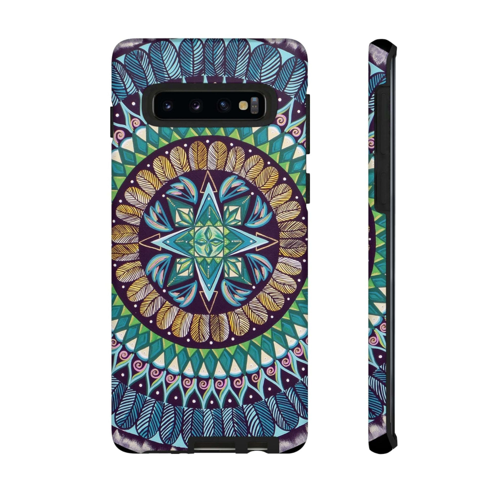 "AquilazurA Kryst'dala" Art Phone Armor - Blue Flame Array Samsung Galaxy S10 / Matte Phone Case