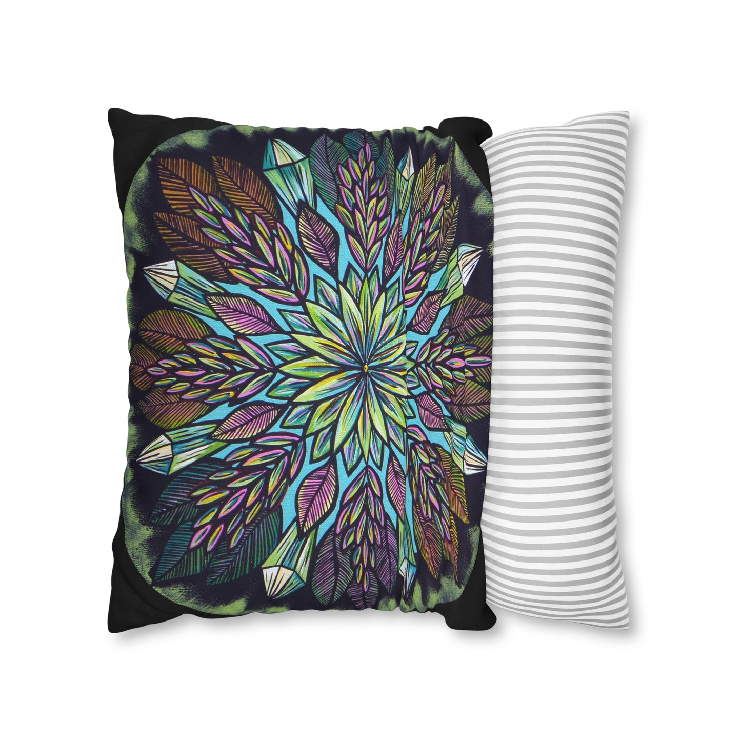 "Krystalhoja" Dreamcatcher Pillow Cover - Blue Flame Array Home Decor