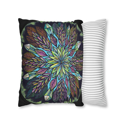 "Krystalhoja" Dreamcatcher Pillow Cover - Blue Flame Array Home Decor